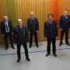 Für 40 Jahre Vereinszugehörigkeit wurden ausgezeichnet (von links): 2. Vorstand Marco Charné, Erhard Knorr, Thomas Fuchs, Bertram Bald, Eugen Öhring, Klaus Charné und 1. Vorstand Werner Droll.