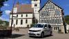 Ein Ruftaxi der Firma Pflüger an der Haltestelle "Münster, Ort".