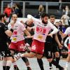 Noah Streckhardt (am Ball) zählte im letzten Heimspiel gegen Dansenberg zu den Aktivposten im Spiel des HSC Bad Neustadt. Ob er gegen den Spitzenreiter HG Saarlouis mitwirken kann, ist allerdings noch fraglich.