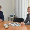 Die neue Leiterin der Arbeitsagentur, Elisabeth Giesen, stattet Landrat Reinhard Frank einen Antrittsbesuch ab.