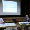 Frank Reichert (links) von der Stabsstelle Kreisentwicklung des Landratsamtes Rhön-Grabfeld war als Gast in der Gemeinderatssitzung Oberstreu und berichtete über den Ausbau der Breitbandversorgung im Bereich der Gemeinde Oberstreu.