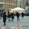 In den letzten Wochen und Monaten waren in der Regel immer 80 bis 100 Teilnhemer bei den Kundgebungen der Initiative "Eltern stehen auf" in Schweinfurt. Am Samstag waren es bei frostigen Temperaturen etwa 50.
