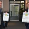 Der Deutsche Wanderverband hat vor Weihnachten dem Tourismusverband „Liebliches Taubertal“ die Zertifizierungsurkunde für den Rundwanderweg „Wasser.Wein.Weite“ übersandt: Külsheims Bürgermeister Thomas Schreglmann (rechts) und Geschäftsführer Jochen Müssig vom Tourismusverband „Liebliches Taubertal“ freuen sich über diese Auszeichnung.