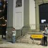 Philipp Stark, Elmar Rottmann und Doris Krückel erfreuten mit ihrer Blasmusik das ganze Corona-Jahr hindurch die Dorfbewohner. So war es auch am Heiligen Abend in Gramschatz.