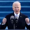 Präsident Joe Biden spricht während der 59. Amtseinführung des Präsidenten im US-Kapitol in Washington nachdem er vereidigt wurde.