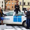 Mit dem Medienmobil unterwegs, von links: Christiane Fellows, Gloria Mac Lachlan und Conny Hüntink.