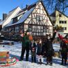 Kein Fasching ist auch keine Lösung, sagte sich diese kleine Gruppe am Sonntag in Partenstein.
