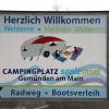 Der Campingplatz Saaleinsel Gemünden.