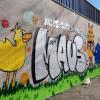 Geburtstags-Glückwunsche an die „Sendung mit der Maus“ setzten Jugendliche in Marktheidenfeld in Form eines Graffiti um.