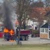 In Vollbrand stand am Montag ein Lkw im Haßfurter Stadtteil Sylbach.