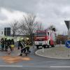 Eine lange Dieselspur musste die Feuerwehr Gerolzhofen am Montag abbinden.