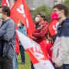 Rund 150 Menschen nahmen am Samstag an der DGB-Maikundgebung an den Mainwiesen in Würzburg teil.