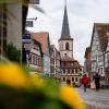 Die Lohrer Innenstadt im Frühjahr. 