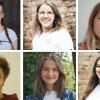 Die Schülerinnen und Schüler des Oberstufentheaters des Franken-Landschulheims Schloss Gaibach präsentieren stolz ihre literarische Lesung zu „Macht und Ohnmacht“. Im Bild oben (von links): Emily Hebenstreit (Q11), Anika Menz (Q12) und Mirjam Wehner (Q12) und unten (von links): Max Nagler (Q11), Lea Sauer (Q11) und Jacqueline Esch (Q12).