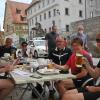 Diese Radler-Gruppe aus Creglingen nutzte die Öffnung der Außengastronomie für einen Ausflug nach Ochsenfurt. 