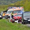 Gleich fünf Fahrzeuge waren am späten Sonntagnachmittag in eine Massen-Karambolage auf der A71 verwickelt. Schwerverletzte waren glücklicherweise nicht zu beklagen.