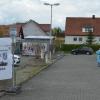 Wird gut angenommen: die Corona-Schnellteststrecke auf dem Parkplatz 2 an der Frankentherme.