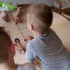 Im Kinderhaus Rasselbande werden Übungen zur Mundmotorik spielerisch umgesetzt.