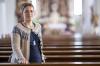 Schwester Juliana Seelmann in der Klosterkirche St. Michael: Die Ordensfrau aus dem Kloster Oberzell (Lkr. Würzburg) gewährte zwei Frauen Kirchenasyl. Am Mittwoch wurde sie vom Amtsgericht Würzburg wegen "Beihilfe zum unerlaubten Aufenthalt" verwarnt. 