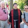 Wallfahrtsleiter Siegfried Schmitt (links) mit Pater Josef Bregula bei der Wallfahrt nach Walldürn vor vier Jahren.