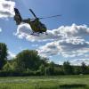 Am Wochenende war bei Maßbach ein Rettungshubschrauber im Einsatz.