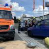 Am Sonntagnachmittag ist es in der Frankenwinheimer Straße in Gerolzhofen, an der Kreuzung zum Lohmühlenweg, zu einem Unfall zwischen einem Rettungswagen des BRK und einem Auto gekommen. Der Fahrer des Golfs wurde leicht verletzt.