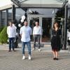 Eröffnung des  e.werkhealthclub Gerolzhofen (von links ): Anna Heer (physio.werk), Mario Döpfner (Eigentümer), Achim Kaufmann (e.werkhealthclub), Frank Döpfner (Eigentümer), Elena Döpfner (Theracool) und Bürgermeister Thorsten Wozniak.