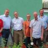 Der alte und neue Vorstand (v.l.): Gerald Fuchs (3. Vorstand), Markus Schüll (1. Vorsitzender), Marcus Giek (Schriftführer), Fredericke Partsch (Kassiererin), Georg Höfling (scheidender Schatzmeister), Burkhard Pechtl (2. Vorstand) und Dieter Harth (scheidender Schriftführer).