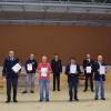 Ehrungen bei der FFW Trennfeld (vorne von links): Stefan Keller(40 Jahre), neues Ehrenmitglied  Bernd Wohlfahrt, neues Ehrenmitglied Willi Müller, Armin Mohr (25 Jahre), Werner Kuhn (30 Jahre) und Bürgermeisterin Kerstin Deckenbrock; (hinten von links): Kommandant Daniel Martin (20 Jahre), neues Ehrenmitglied Helmut Böhm, Vorsitzender Stefan Geier, Christian Mohr (30 Jahre) und Martin Geier (25 Jahre).