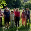 Die Wandergruppe des Steigerwaldklubs Castell vor der Ruine Speckfeld.