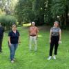 Mitwirkende am Projekttag für Jugendstrafrecht am Franken-Landschulheim Schloss Gaibach: Jörg Hinney (Kriminologe und Rektor der JVA Ebrach), Mareike Klein (Lehrerin am FLSH), Rainer Kirchberger (Sozialer Dienst des Landratsamtes Kitzingen), Christiane Bäuerlein (Richterin am Amtsgericht Schweinfurt) und Petra Sokol-Pemöller (stellvertretende Schulleiterin).