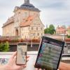 Der digitale Flusspfad Bamberg ist über Smartphone oder Tablet nutzbar.
