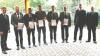 Auf dem Bild (von links): BSM M. Dörrie, P. Unger (in Vertr. seines Sohnes Uwe), K. Engelmann, A. Berwind, D. Gießl, N. Zehner, LSM Ch. Kühn, GSM N. Mahr