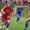 Joshua Endres (am Ball) erzielte gegen Viktoria Aschaffenburg seine ersten beiden Pflichtspieltreffer im TSV-Trikot und dürfte auch in Buchbach ein Kandidat für die Startelf sein.