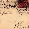 Briefumschlag von Ferdinand Lindemann an Friedrich Prym.