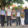 Auf dem Bild von links: Seniorchefin/Chef Ingrid und Hubert Fischer, Helmut Grimm, Ina Koch, Wolfram Heuring mit Ehefrau, Betriebsinhaber Martin Fischer mit Ehefrau Stefanie. Auf dem Bild von links: Seniorchefin/Chef Ingrid und Hubert Fischer, Helmut Grimm, Ina Koch, Wolfram Heuring mit Ehefrau, Betriebsinhaber Martin Fischer mit Ehefrau Stefanie.