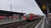 Die roten Regionalzüge der Deutschen Bahn standen am Montagvormittag im Schweinfurter Bahnhof. Lediglich die weißen Fahrzeuge der "Erfurter Bahn" brachten hin und wieder etwas Bewegung in den Stillstand.