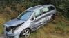Dieser Opel wurde beim Unfall auf der B286 von einem Mercedes, dessen Fahrer eingenickt war, gerammt und schwer beschädigt