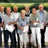 Langjährige Mitglieder der Reha-Sportgruppe wurden ausgezeichnet: Eduard Gehring (15), Erhard Nikola (20), Paul Herbig (40), Lorenz Klein (25), Irmgard Rudloff (30), Elisabeth Hornich (15), Bärbel Goebel (20),Ehrenmitglied  Rudolf Wagenblaßt (25), Vorsitzender Gerhard Stark.