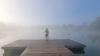 Der Irmelshäuser See im Nebel.
