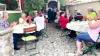 Gut besucht war der erste  Mittagstreff im Gärtchen vom Gasthaus Schwab.
