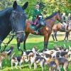 Zwischen den Pferdhufen wuselten die Beagles, während Uwe Hochbrückner seine Reiterinnen und Reiter willkommen hieß und Bürgermeister Thomas Helbling für die Gastfreundschaft dankte. Zwischen den Pferdhufen wuselten die Beagles, während Uwe Hochbrückner seine Reiterinnen und Reiter willkommen hieß und Bürgermeister Thomas Helbling für die Gastfreundschaft dankte.