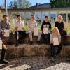 Obere Reihe (v.l.): Alexander Röhrer, Fabio Kuhn, Marcos Lopez Reyes, Timo Zuschlag, Armin Hoffmann, Svenja Thieme und Susanne Debold. Untere Reihe: Swajon Paul und Sina Harbauer.