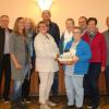 Bei der Verabschiedung von Notburga Körner (v.l.): Bernd Götz, Hannah Brand, Elke Löser, Andrea Pfriem, Dirk Schneider, Gertrud Toepfer, Notburga Körner, Peter Weidner, Marliese Schwab und Dietmar Schwab.
