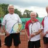 Die Senioren des Tennisclubs Burgsinn brennen vor Ehrgeiz und sicherten sich ungeschlagen in der Bezirksklasse „Herren 65“ den Meistertitel: (von links) Klaus Pfeifroth, Karl Mühlrath, Hans Kessler und Mannschaftsführer Jürgen Vestweber. Zum Fototermin fehlten Wolfgang Schneider und Karl-Heinz Wiesenfelder.