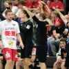 Benedikt Kleinhenz (links) verlor mit dem HSC Bad Neustadt gegen HaSpo Bayreuth in eigener Halle mit 20:30.