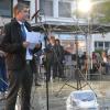 Bürgermeister Michael Kraus begrüßte die Gäste zur Aktion „Deutschland singt“ am 3. Oktober auf dem Mellrichstädter Marktplatz. Bürgermeister Michael Kraus begrüßte die Gäste zur Aktion „Deutschland singt“ am 3. Oktober auf dem Mellrichstädter Marktplatz.