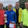 Beim Odenwälder Herbstlauf in Mudau erfolgreich (von links): Matthias Götzelmann, Benjamin Kost, Michael Geidl und Edgar Tempel aus dem Main-Tauber-Kreis.