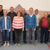 Die Jahresversammlung mit Neuwahlen in der Sporthalle Hausen nutzte des SV Hausen/Rohrbach auch für Ehrungen von Mitgliedern. Der engere Vorstand und die Geehrten von links: Harald Marschall, Matthias Götz, Kai Sturm, Christiane Scheiner, Hans Rüfer, Jutta Riedmann, Hermann Frank, Gerhard Keß, Edgar Scheiner, Edwin Mäck, Hermann Marschall, Walter Riedmann. Für das Foto wurde der Mund-/Nasenschutz kurz abgenommen.