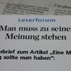 Leserbrief: Falsches Signal in Zeiten des Klimawandels